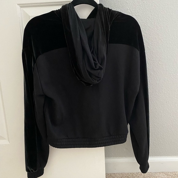 PINK VS Suede lined Hooded Sweater Pant Set Black XS - Picture 4 of 12